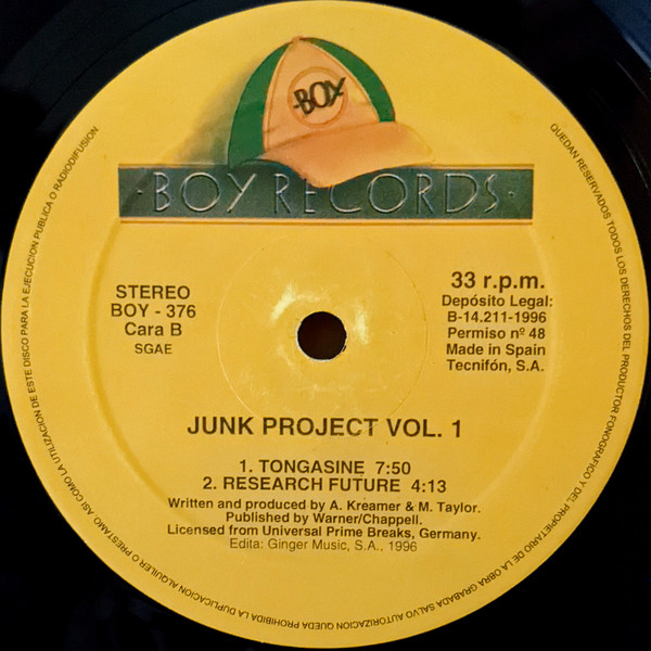 Junk Project - Volume 1 | Boy Records (BOY - 376) - 4