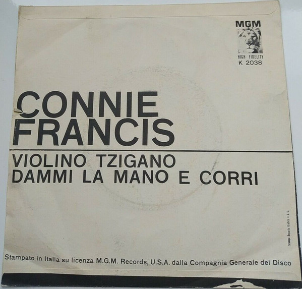Connie Francis - Violino Tzigano | MGM Records (K 2038) - 2