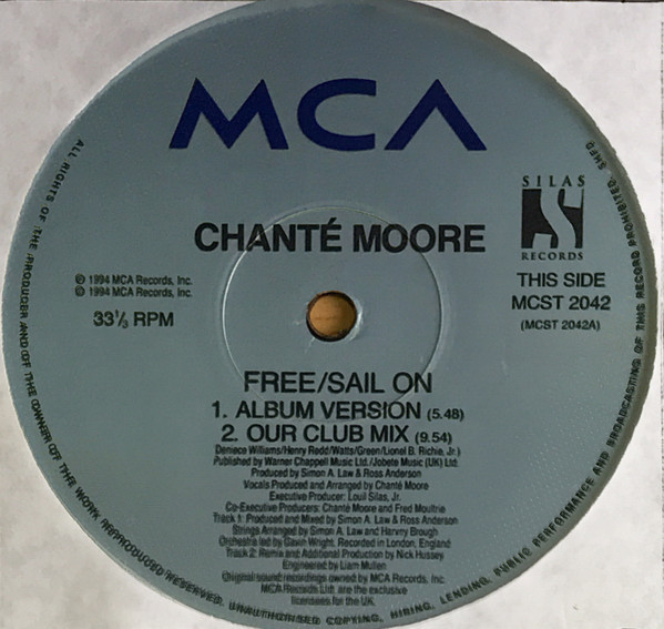 Chanté Moore - Free / Sail On | MCA Records (MCST 2042) - 3