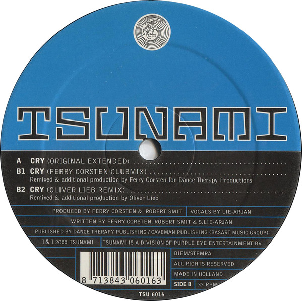 System F - Cry | Tsunami (TSU 6016) - 2