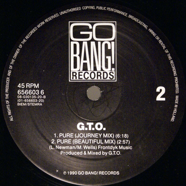 GTO - Pure | Go Bang! Records (656603 6) - 2