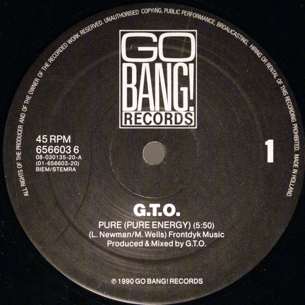 GTO - Pure | Go Bang! Records (656603 6) - main