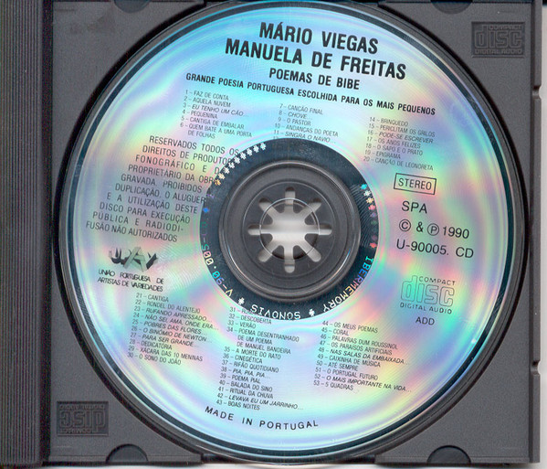 Mário Viegas / Manuela De Freitas - Poemas De Bibe | UPAV (U-90005-CD) - 3 Mário Viegas / Manuela De Freitas - Poemas De Bibe | UPAV (U-90005-CD) - 3
