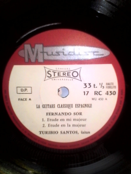 Fernando Sor - Alonso Mudarra - Luis de Narváez / Turibio Santos - La Guitare Classique Espagnole | Musidisc (17 RC 430) - 3