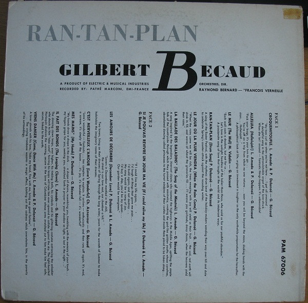 Gilbert Bécaud - Ran-Tan-Plan | Pathé (PAM 67006) - 2 Gilbert Bécaud - Ran-Tan-Plan | Pathé (PAM 67006) - 2