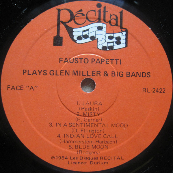 Fausto Papetti - Plays Glen Miller & Big Bands [Vinyl] | Récital (RL-2422) - 3
