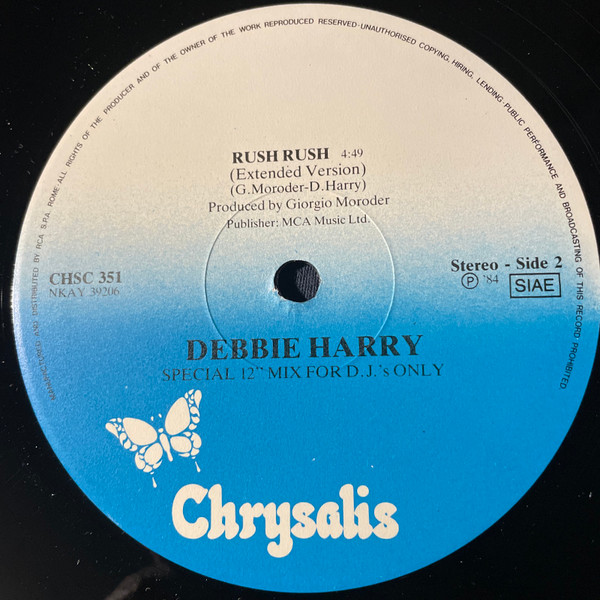 Maxine / Deborah Harry - 1984 / Rush Rush | Chrysalis (CHSC 351) - main