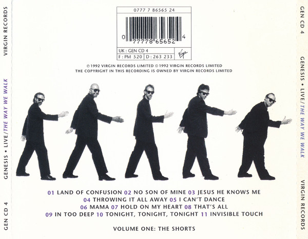 Genesis - Live / The Way We Walk (Volume One: The Shorts) | Virgin (GEN CD 4) - 2