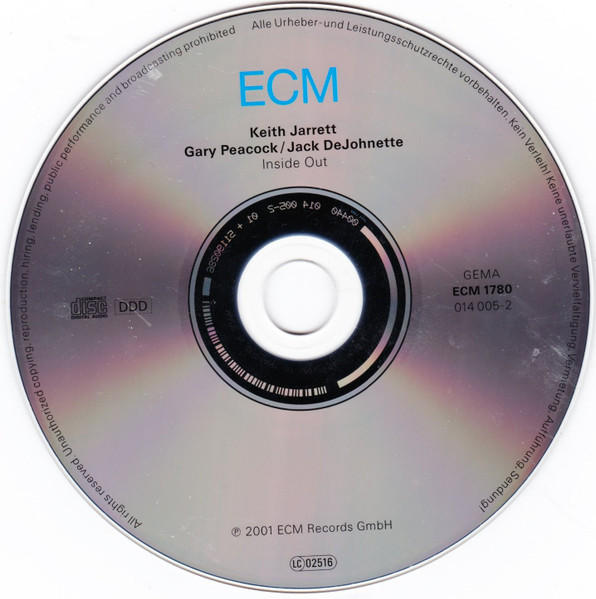 Keith Jarrett / Gary Peacock / Jack DeJohnette - Inside Out | ECM Records (ECM 1780) - 4 Keith Jarrett / Gary Peacock / Jack DeJohnette - Inside Out | ECM Records (ECM 1780) - 4