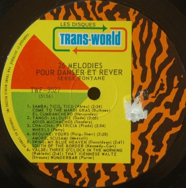 Serge Fontane - 26 Mélodies Pour Danser Et Rêver [Vinyl] | Trans-World (TWF-9527) - 3
