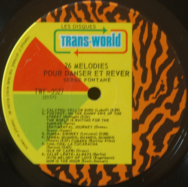 Serge Fontane - 26 Mélodies Pour Danser Et Rêver [Vinyl] | Trans-World (TWF-9527) - 4