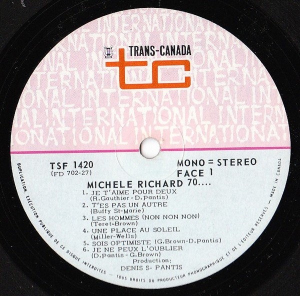 Michèle Richard - 70... | Trans-Canada International (TSF-1420) - 3 Michèle Richard - 70... | Trans-Canada International (TSF-1420) - 3