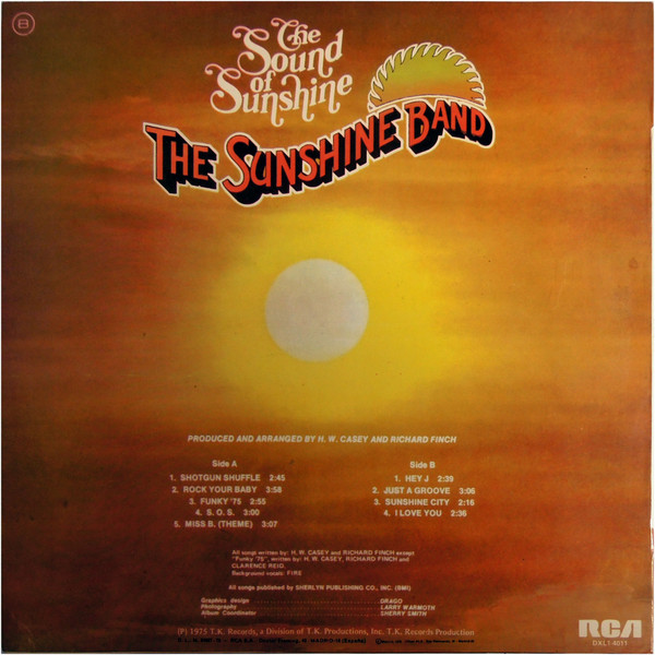 The Sunshine Band - The Sound Of Sunshine | RCA Victor (DXL1 - 4011) - 2