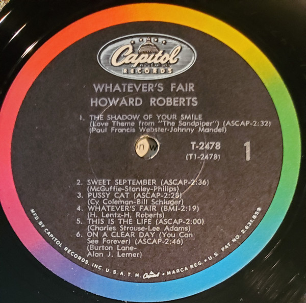 The Howard Roberts Quartet - Whatever's Fair! | Capitol Records (T 2478) - 3