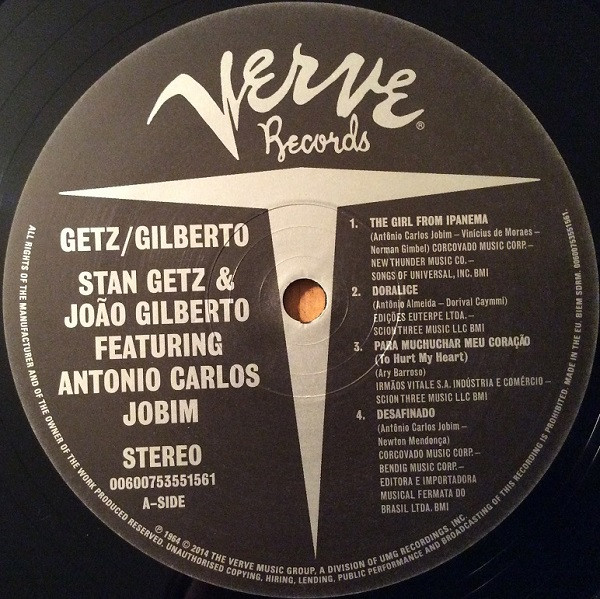 Stan Getz , João Gilberto Featuring Antonio Carlos Jobim - Getz / Gilberto | Verve Records (0600753551561) - 2 Stan Getz , João Gilberto Featuring Antonio Carlos Jobim - Getz / Gilberto | Verve Records (0600753551561) - 2