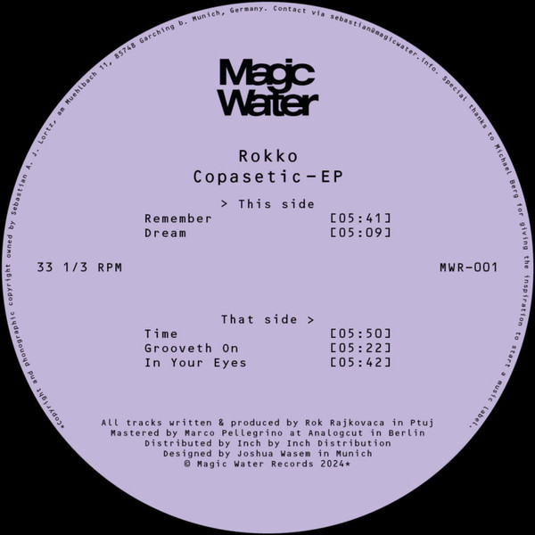 Rokko - Copasetic EP | Magic Water Records (MWR-001)