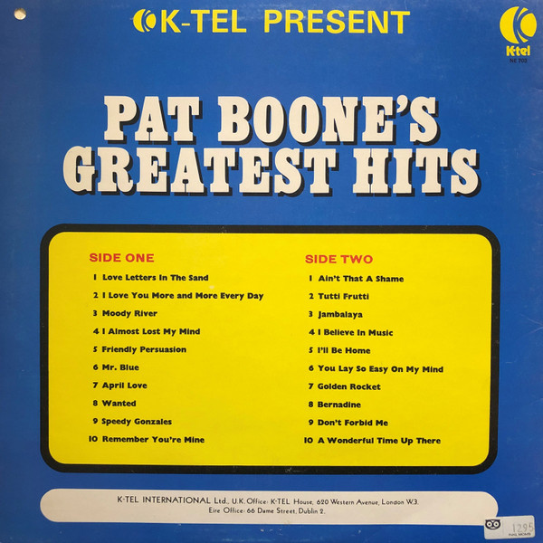 Pat Boone - Pat Boone's Greatest Hits | K-Tel (NE 703) - 2 Pat Boone - Pat Boone's Greatest Hits | K-Tel (NE 703) - 2