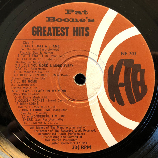 Pat Boone - Pat Boone's Greatest Hits | K-Tel (NE 703) - 4 Pat Boone - Pat Boone's Greatest Hits | K-Tel (NE 703) - 4