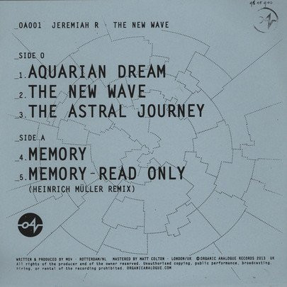 Jeremiah R. - The New Wave | Organic Analogue Records (OA 001) - 2 Jeremiah R. - The New Wave | Organic Analogue Records (OA 001) - 2