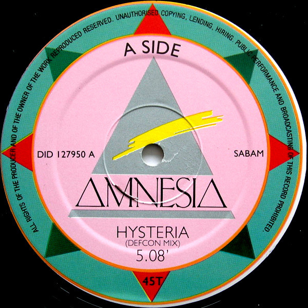 Amnesia - Hysteria | Indisc (DID 127950) - 3
