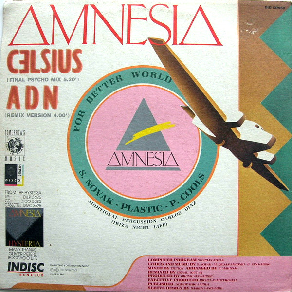 Amnesia - Hysteria | Indisc (DID 127950) - 2