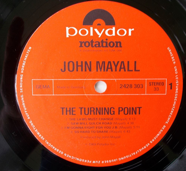 John Mayall - The Turning Point | Polydor (2428 303) - 3 John Mayall - The Turning Point | Polydor (2428 303) - 3