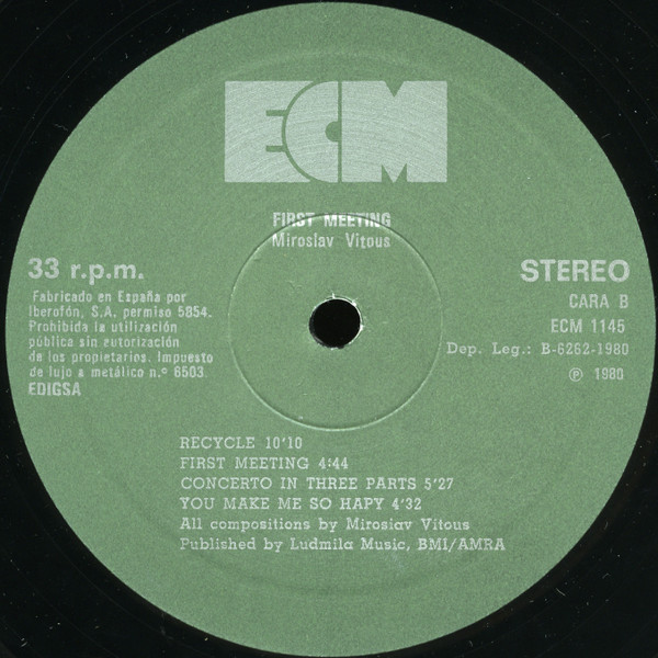 Miroslav Vitous - First Meeting | ECM Records (ECM 1145) - 4