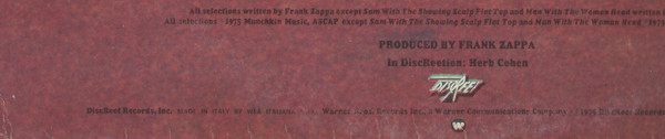 Frank Zappa / Captain Beefheart / The Mothers - Bongo Fury | Discreet (W 59209) - 3 Frank Zappa / Captain Beefheart / The Mothers - Bongo Fury | Discreet (W 59209) - 3