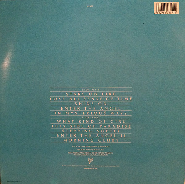 John Foxx - In Mysterious Ways | Virgin (V 2355) - 2 John Foxx - In Mysterious Ways | Virgin (V 2355) - 2