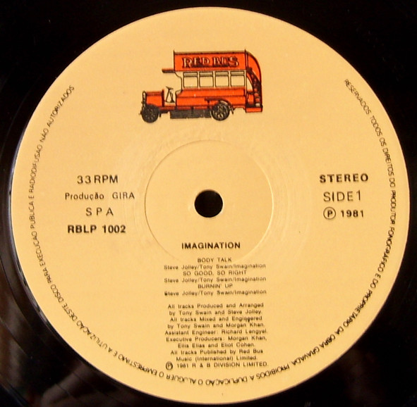 Imagination - Body Talk | Red Bus Records (RBLP 1002) - 2