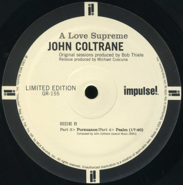 John Coltrane - A Love Supreme | Impulse! (GR-155) - 2 John Coltrane - A Love Supreme | Impulse! (GR-155) - 2