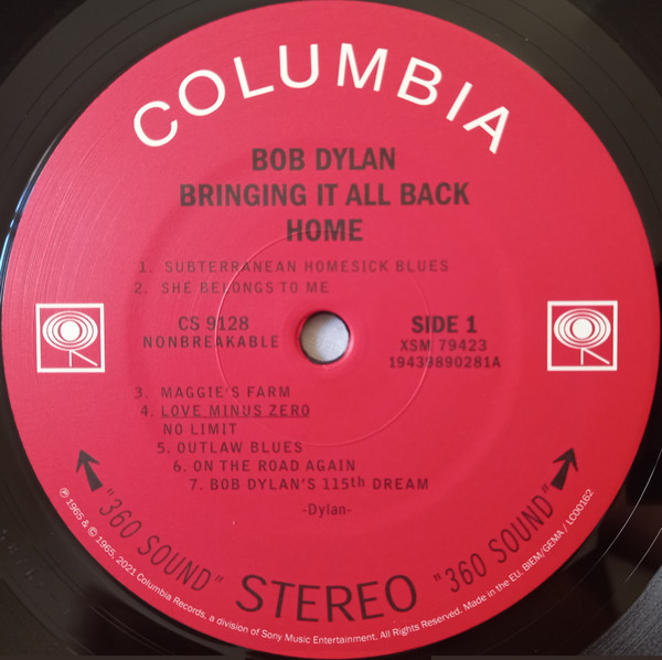 Bob Dylan - Bringing It All Back Home | Columbia (CS 9128) - 3