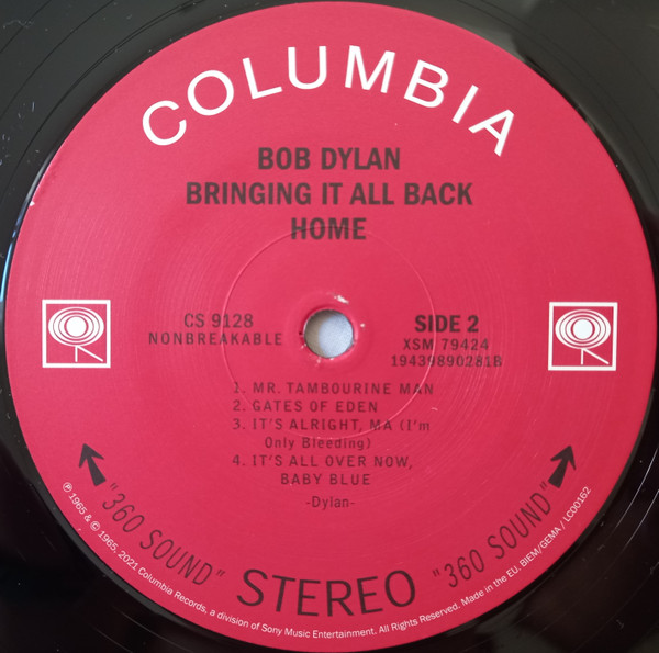 Bob Dylan - Bringing It All Back Home | Columbia (CS 9128) - 4