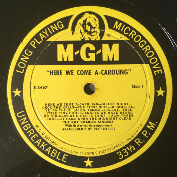 The Ray Charles Singers - Here We Come-A-Caroling | MGM Records (E3467) - 3 The Ray Charles Singers - Here We Come-A-Caroling | MGM Records (E3467) - 3