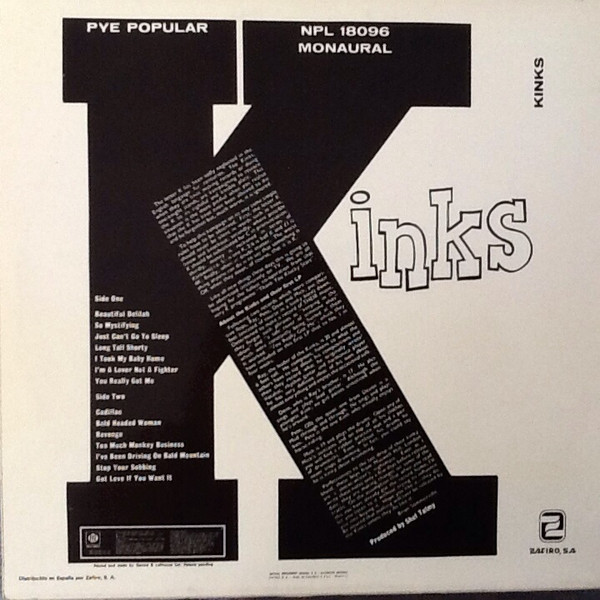 The Kinks - Kinks - Vinilo | Pye Records (ZL - 340) - 2