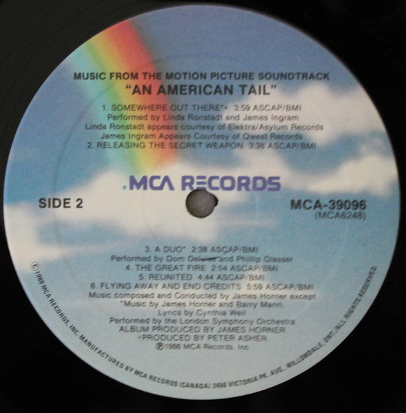 James Horner - An American Tail (Music From The Motion Picture Soundtrack) | MCA Records (MCA-39096) - 4 James Horner - An American Tail (Music From The Motion Picture Soundtrack) | MCA Records (MCA-39096) - 4