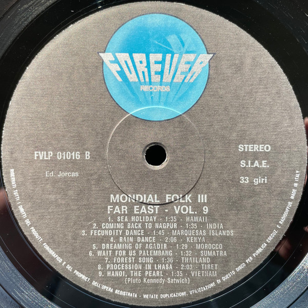 Marcello Giombini - Mondial Folk Synthesizer III  (Estremo Oriente-Africa) | Forever Records (FVLP 01016) - 4