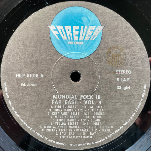 Marcello Giombini - Mondial Folk Synthesizer III  (Estremo Oriente-Africa) | Forever Records (FVLP 01016) - 3