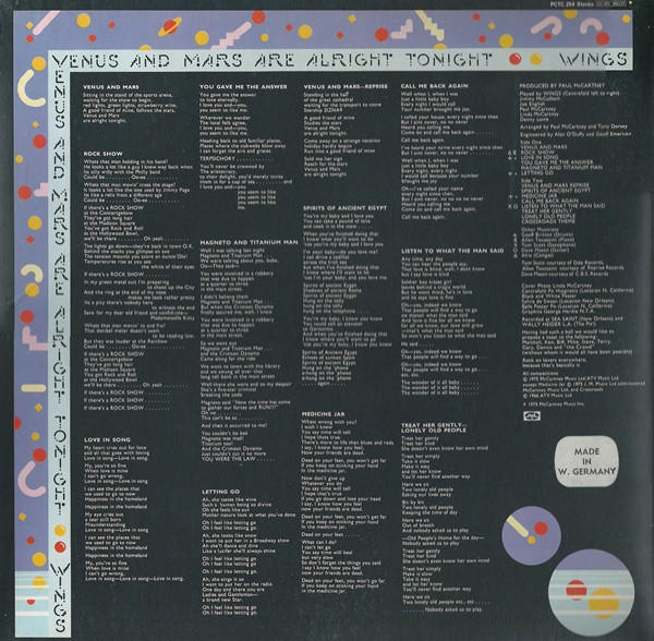 Wings - Venus And Mars | Capitol Records (PCTC 254) - 4