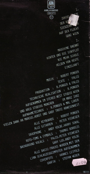 Falco - Einzelhaft | A&M Records (AMLH 68550) - 2 Falco - Einzelhaft | A&M Records (AMLH 68550) - 2