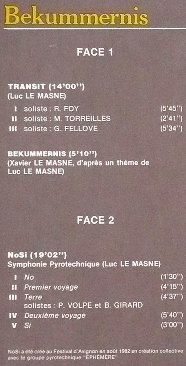Bekummernis - NoSi | Menelas (MEN 001) - 2