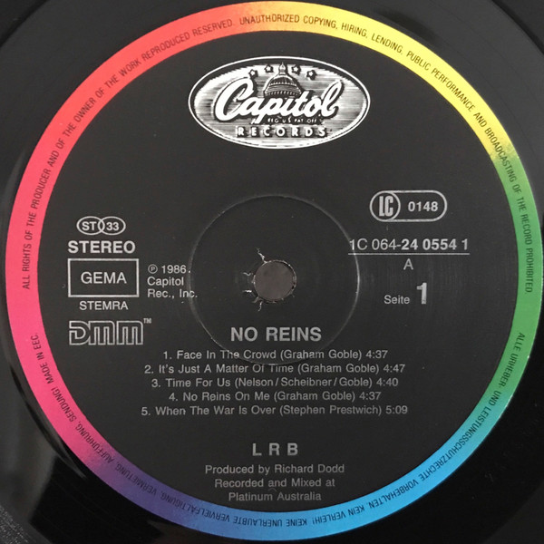 Little River Band - No Reins | Capitol Records (1C 064-24 0554 1) - 4