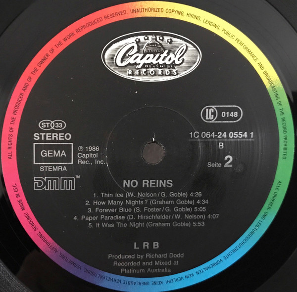 Little River Band - No Reins | Capitol Records (1C 064-24 0554 1) - 3