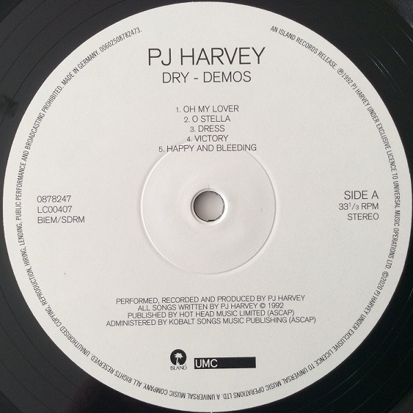 PJ Harvey - Dry - Demos | Island Records (0878247) - 2
