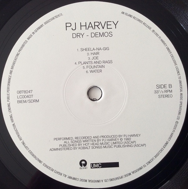 PJ Harvey - Dry - Demos | Island Records (0878247) - 3