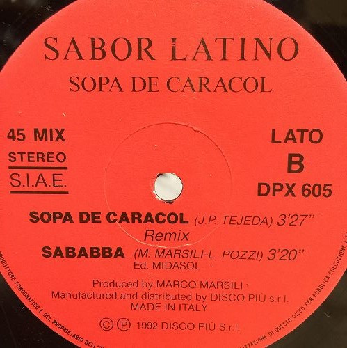 Sabor Latino - Sopa De Caracol (Chikano) | D.V. More Record (DPX 605) - 3