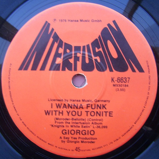 Giorgio Moroder - Knights In White Satin | Interfusion (K 6637) - 2