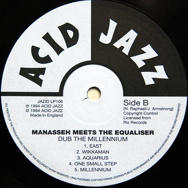 Manasseh Meets The Equalizer - Dub The Millennium | Acid Jazz (JAZID LP106) - 4 Manasseh Meets The Equalizer - Dub The Millennium | Acid Jazz (JAZID LP106) - 4