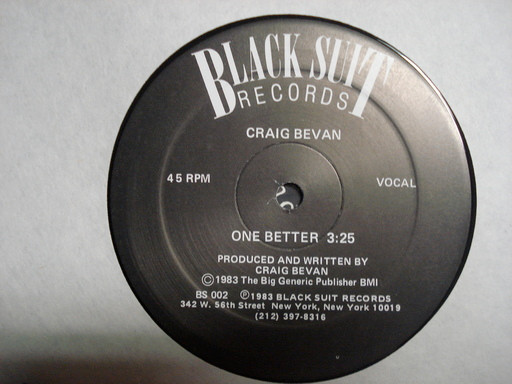 Craig Bevan - One Better | Black Suit Records (BS 002) - 2