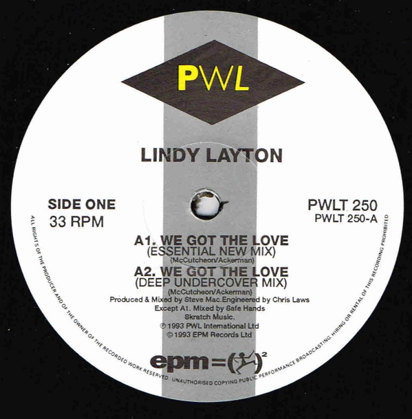 Lindy Layton - We Got The Love | PWL International (PWLT 250) - 2